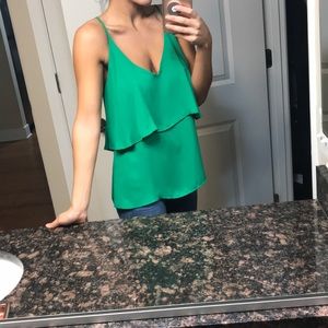 Flowy green tank top